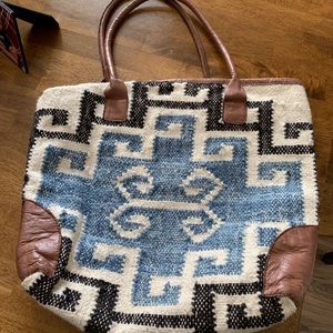 Wool & leather bag